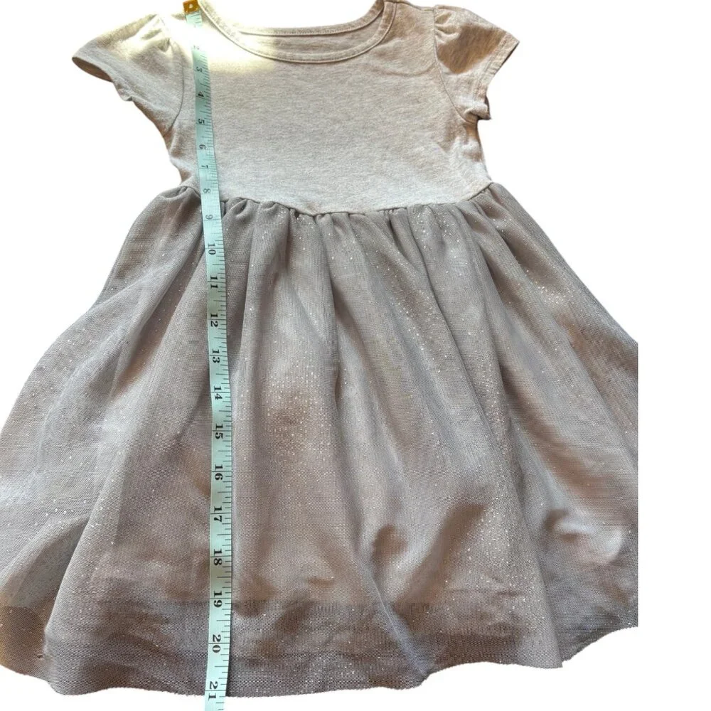 Wonder Nation girl's sparkly gray short sleeve tutu‎ skirt dress sz 3t